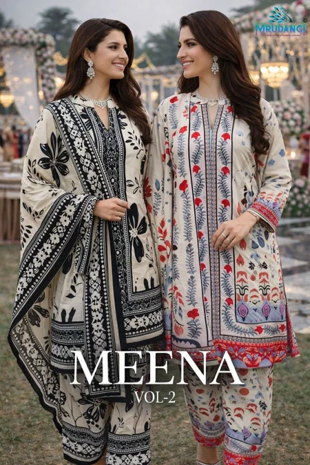 Meena Vol 2 By Mrudangi Rayon Fancy Printed Surat Palzzo Suits Wholesale Market
